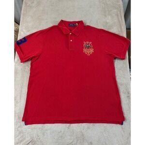 Polo Ralph Lauren PRL-NYC Triple Pony Polo Shirts Men 2XB Big Red Gold Crest #3